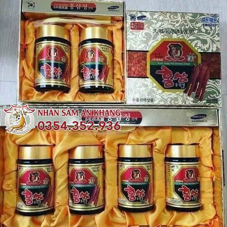 Cao Hồng Sâm Kanghwa Gold Hộp 4 Hũ x 250G 20 Cao kanghwa hop giay 2 hu 4