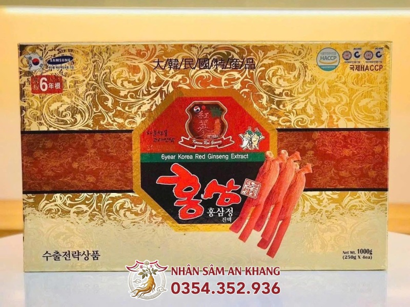 Cao Hồng Sâm Kanghwa Gold Hộp 4 Hũ x 250G 14 Cao kanghwa hop giay 4 hu 5