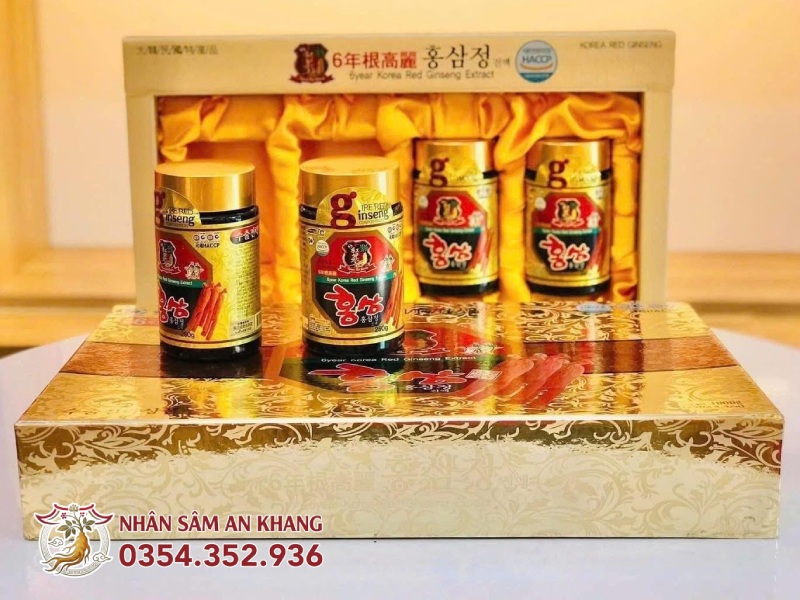 Cao Hồng Sâm Kanghwa Gold Hộp 4 Hũ x 250G 18 Cao kanghwa hop giay 4 hu 6