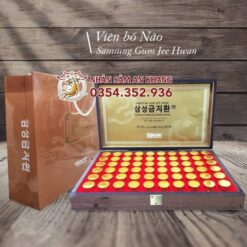 An Cung Ngưu Hoàng Hoàn Bổ Não SamSung Hộp Gỗ 60 Viên 1 an cung go 7 1 2
