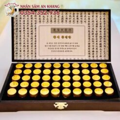 An Cung Ngưu Hoàng Hoàn Goryeo Hộp Gỗ 50 Viên 1 an cung nguu hoang hoan 50 vien