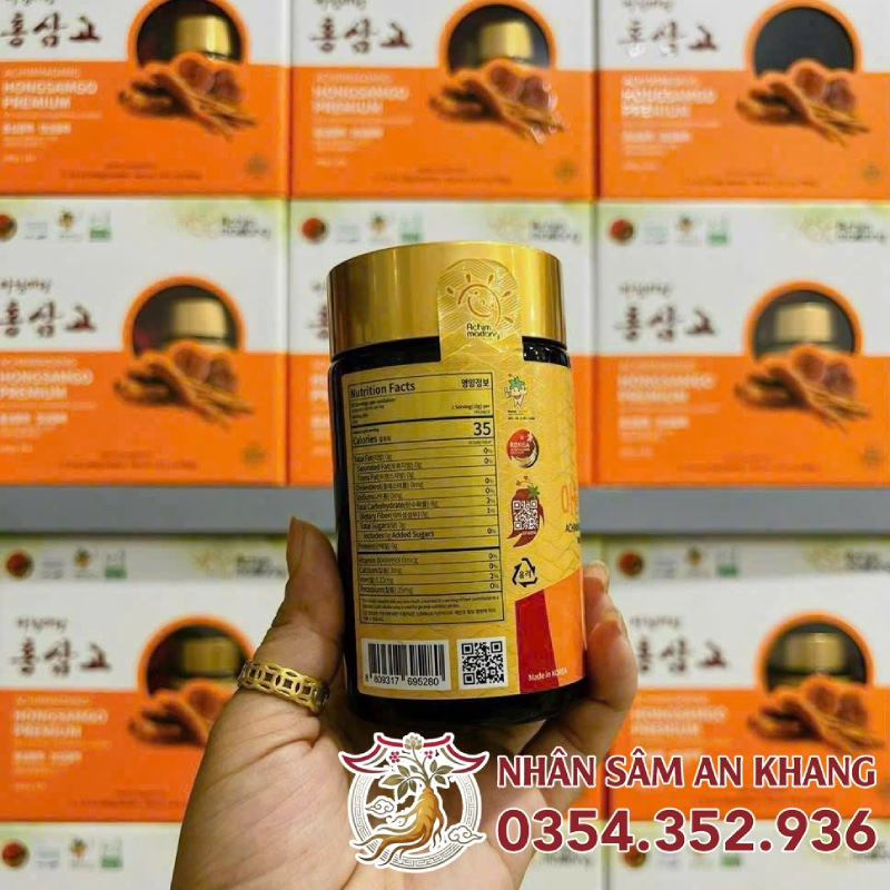 Cao Hồng Sâm Linh Chi Achimmadang Hộp 2 Lọ x 240G 13 cao hong sam linh chi achimadang 4
