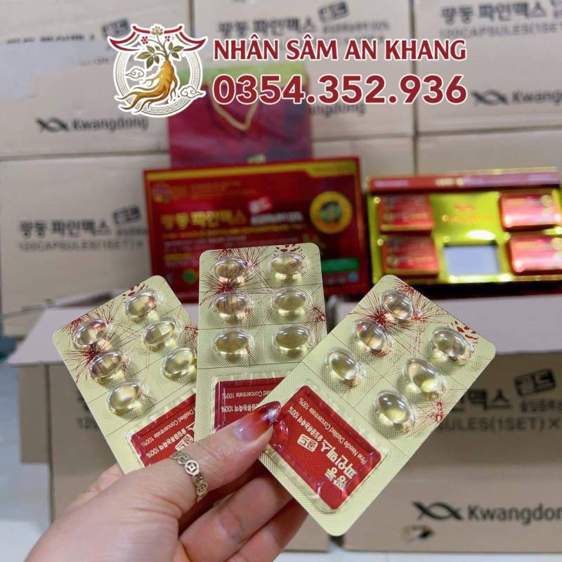 Tinh Dầu Thông Đỏ Kwangdong 100% 120 Viên 12 tinh dau thong do kwangdong 4