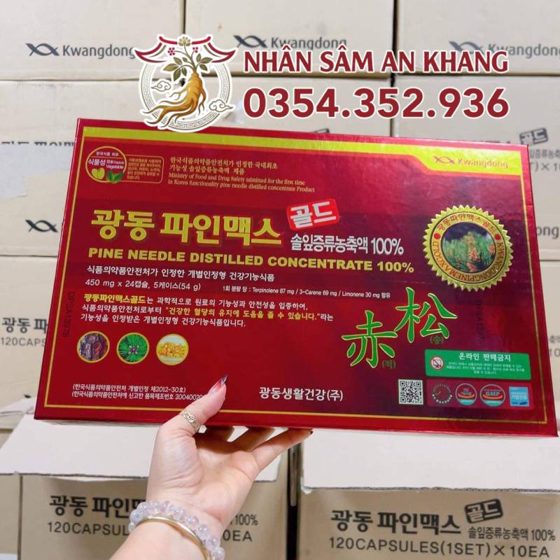 Tinh Dầu Thông Đỏ Kwangdong 100% 120 Viên 11 tinh dau thong do kwangdong 5