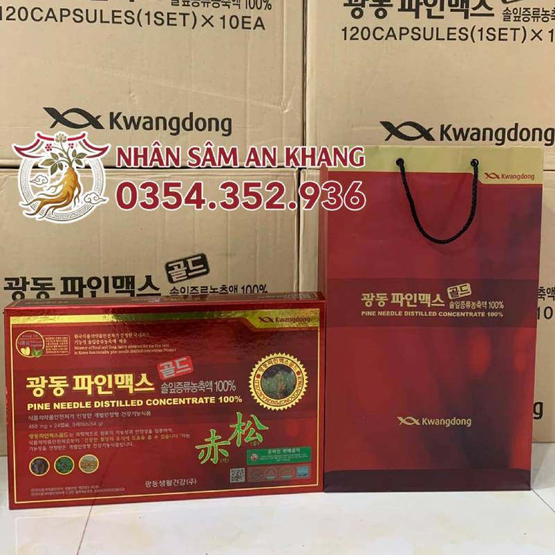Tinh Dầu Thông Đỏ Kwangdong 100% 120 Viên 14 tinh dau thong do kwangdong 6
