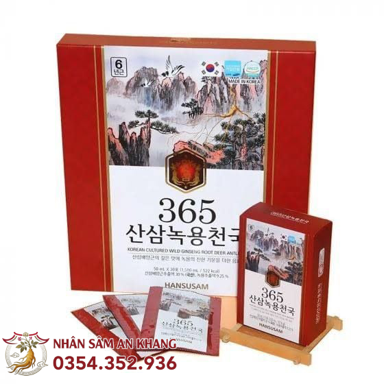 Nước Hồng Sâm Nhung Hươu Hansusam 365 50ml x 30 Gói 9 365 hansusam 8