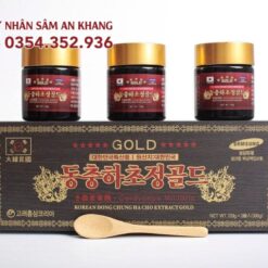 Cao Đông Trùng Hạ Thảo Gold Hộp Gỗ Đen 3 Lọ x 120G