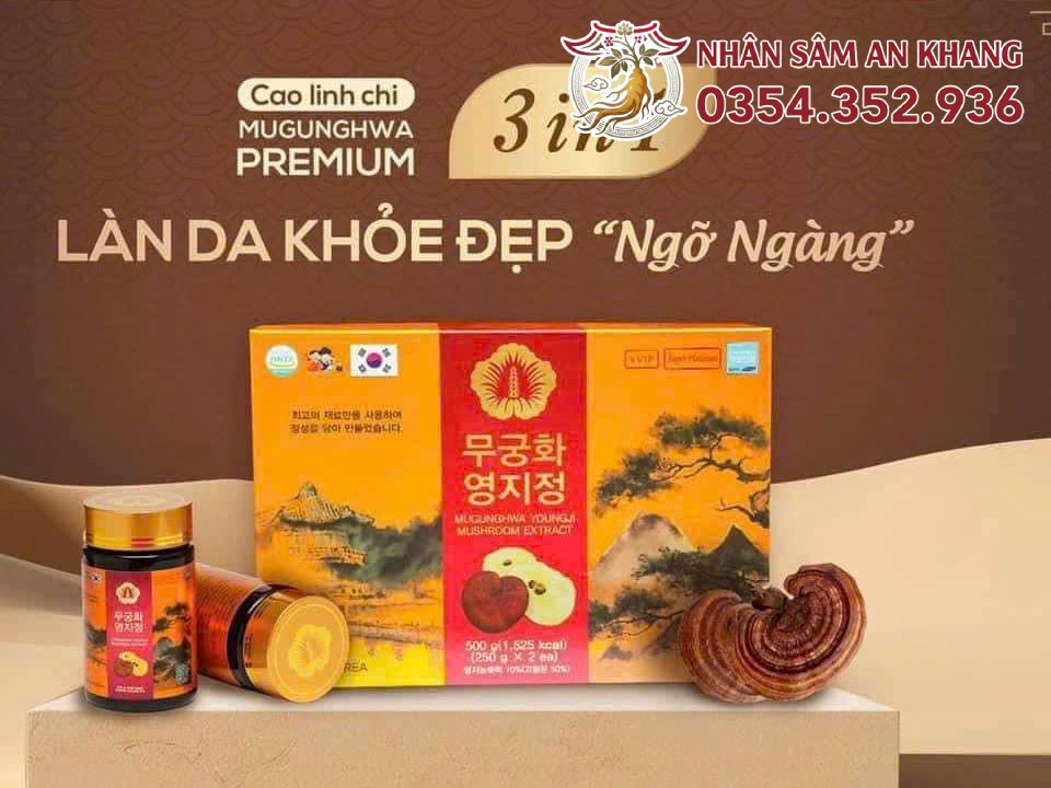 Cao Linh Chi Mugunghwa Hộp 2 Lọ x 250G 14 cao linh chi mugunghwa 8
