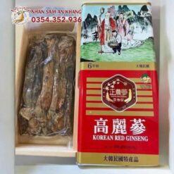 Hồng Sâm Củ Khô Hộp Thiếc Hàn Quốc Insam 300g 8 cu kho 300g 10