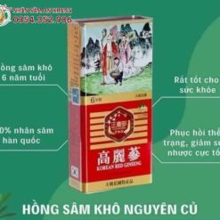 Hồng Sâm Củ Khô Hộp Thiếc Hàn Quốc Insam 300g 10 cu kho 300g 3