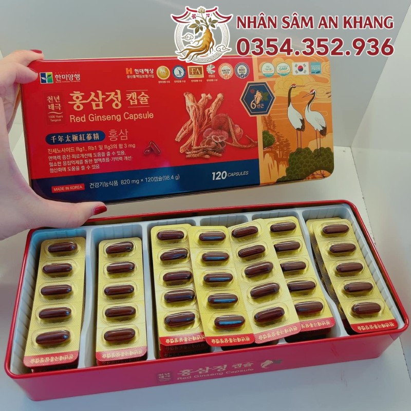Viên Đạm Hồng Sâm Linh Chi Nhung Hươu Đông Trùng KGF 120 Viên 10 dam hong sam linh chi nhung huou 4