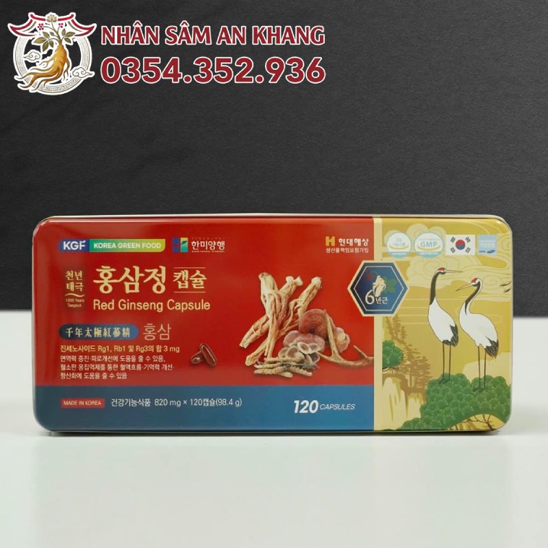 Viên Đạm Hồng Sâm Linh Chi Nhung Hươu Đông Trùng KGF 120 Viên 15 dam hong sam linh chi nhung huou 7