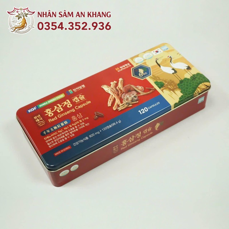 Viên Đạm Hồng Sâm Linh Chi Nhung Hươu Đông Trùng KGF 120 Viên 16 dam hong sam linh chi nhung huou