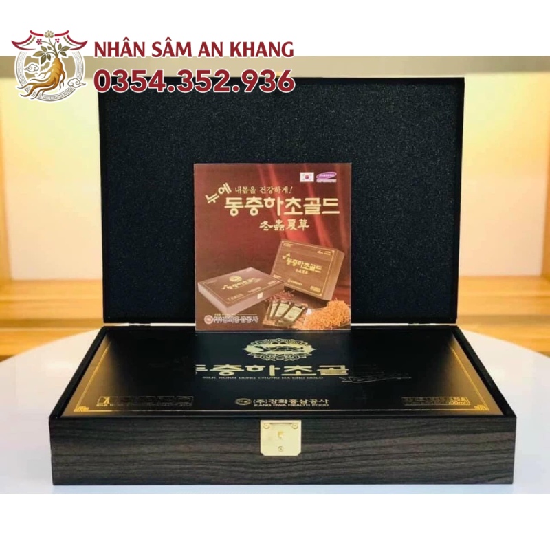 Nước Đông Trùng Hạ Thảo KangHwa Hộp Gỗ Đen 60 Gói 12 dong trung ha thao hop go den dream 3
