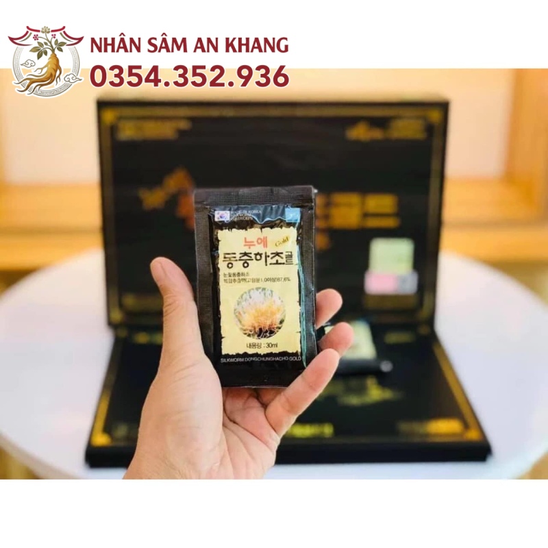 Nước Đông Trùng Hạ Thảo KangHwa Hộp Gỗ Đen 60 Gói 9 dong trung ha thao hop go den dream 4
