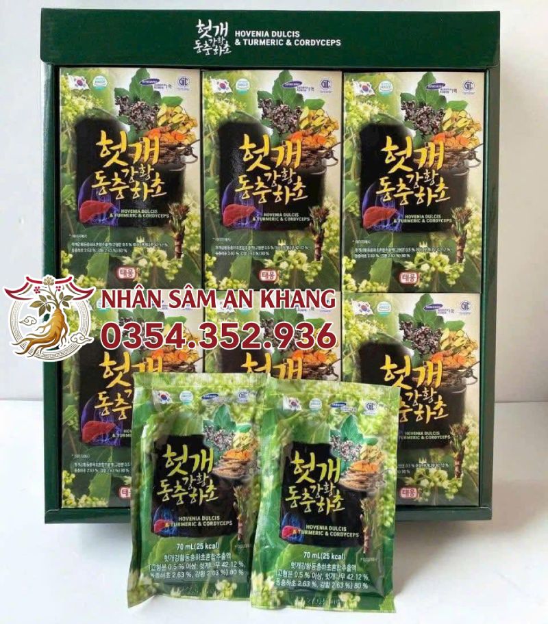 Nước Bổ Gan Đông Trùng Hạ Thảo TW Nghệ Vàng 9 gan tw nghe vang