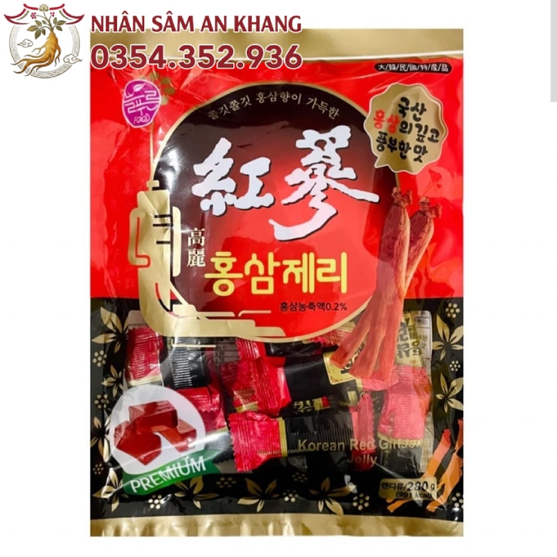 Kẹo Dẻo Hồng Sâm Hàn Quốc Premium 280g 7 keo deo 280g 3