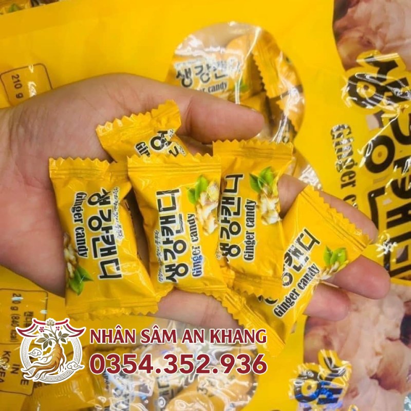 Kẹo Gừng Hàn Quốc Ginger Candy 210g 12 keo gung han quoc ginger 7