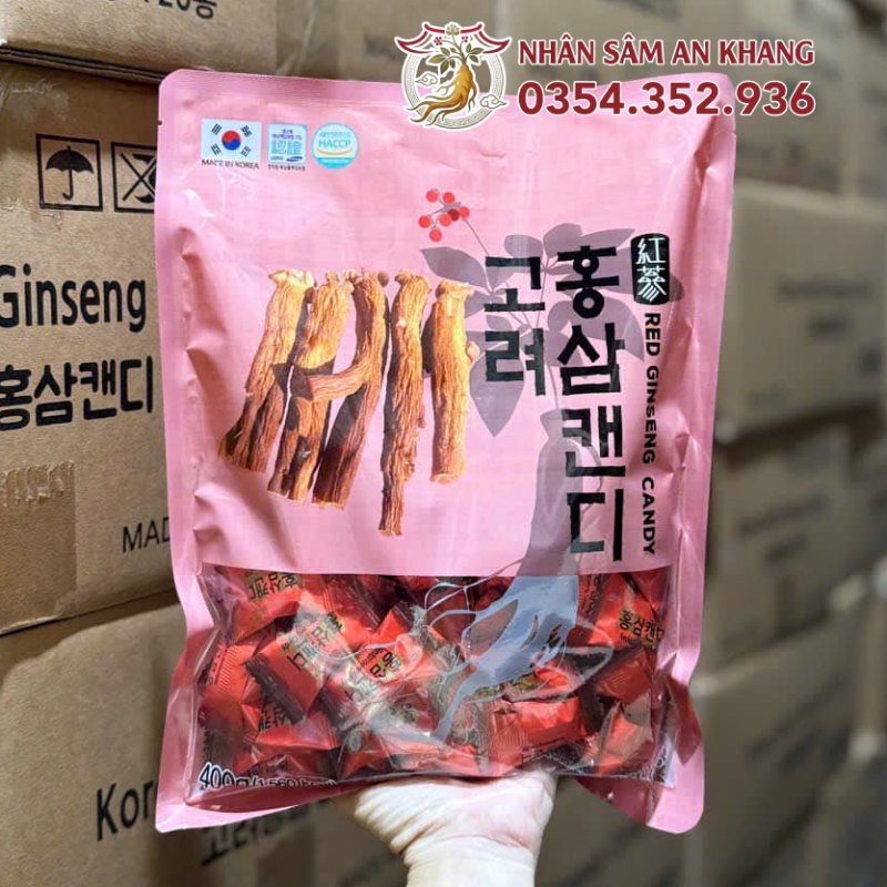 Kẹo Hồng Sâm Goryeo Red Ginseng Candy 400g 7 keo hong sam goryeo 400g 2