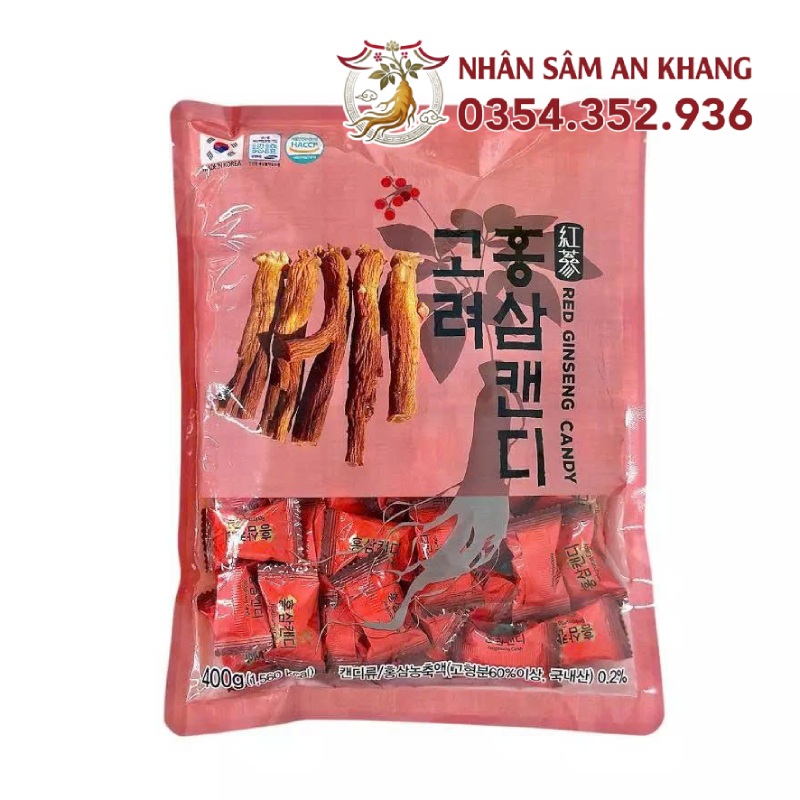 Kẹo Hồng Sâm Goryeo Red Ginseng Candy 400g 8 keo hong sam goryeo 400g 6