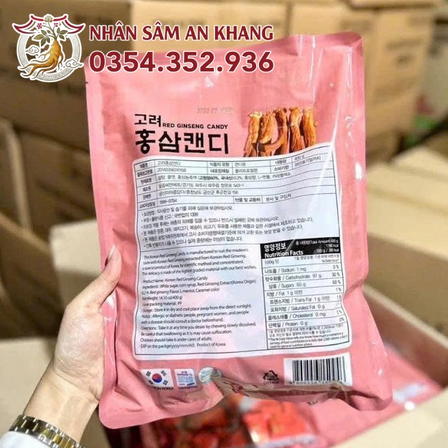 Kẹo Hồng Sâm Goryeo Red Ginseng Candy 400g 9 keo hong sam goryeo 400g 7