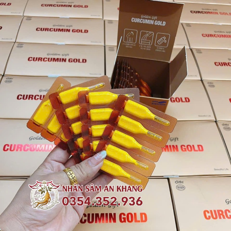 Tinh Nghệ Nano Curcumin Gold Golden Gift Hộp 100 Tép 16 nghe nano cucumin 100 tep 5