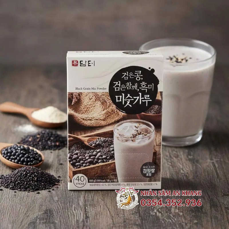 Bột Ngũ Cốc Mè Đen Đậu Đen Gạo Lứt Hộp 40 Gói 9 ngu coc me den 6