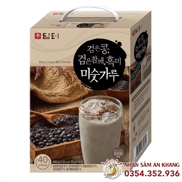 Bột Ngũ Cốc Mè Đen Đậu Đen Gạo Lứt Hộp 40 Gói 6 ngu coc me den