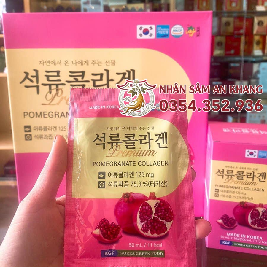 Nước Collagen Lựu Hàn Quốc KGF Premium 60 Gói x 50Ml 10 nuoc collagen luu kgf 4