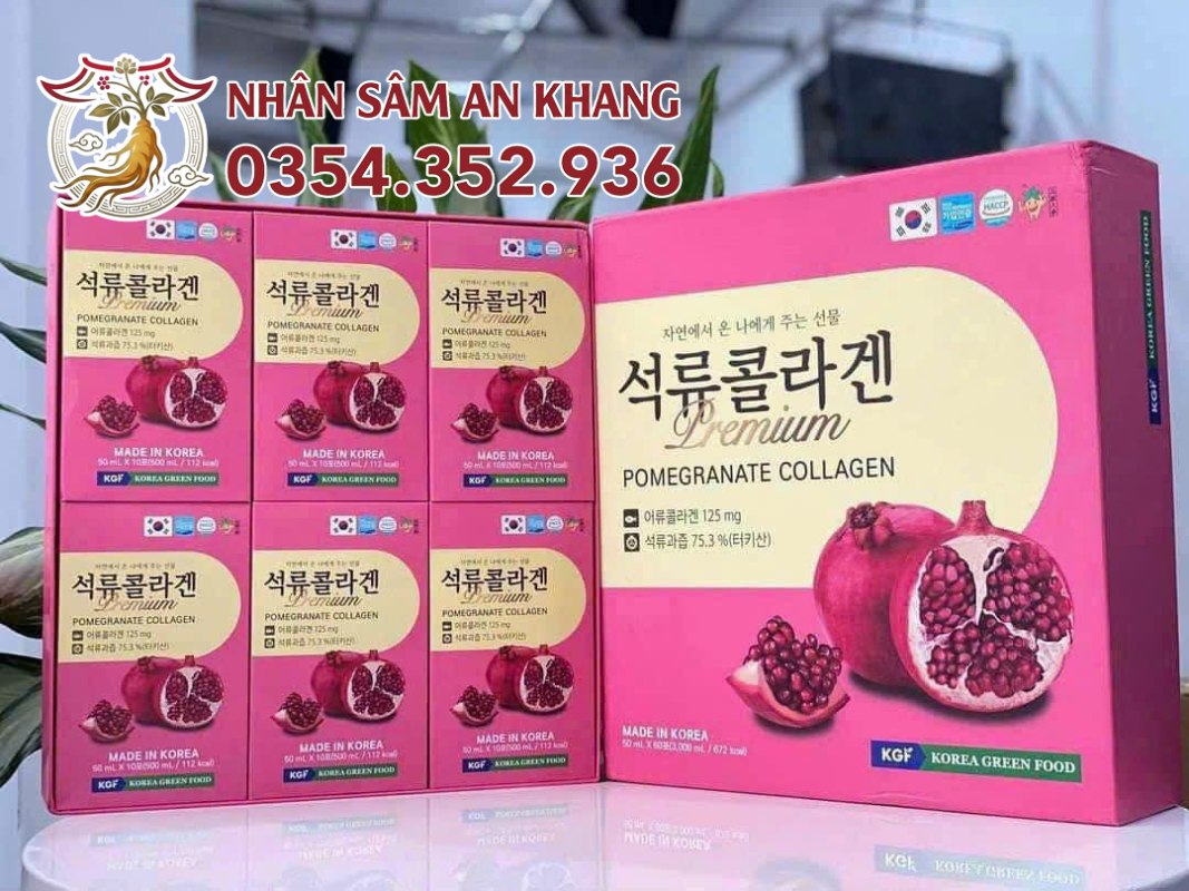 Nước Collagen Lựu Hàn Quốc KGF Premium 60 Gói x 50Ml 9 nuoc collagen luu kgf 5