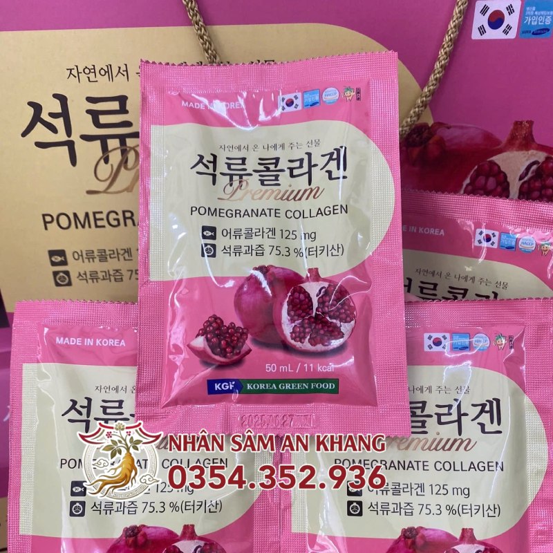 Nước Collagen Lựu Hàn Quốc KGF Premium 60 Gói x 50Ml 13 nuoc collagen luu kgf 9