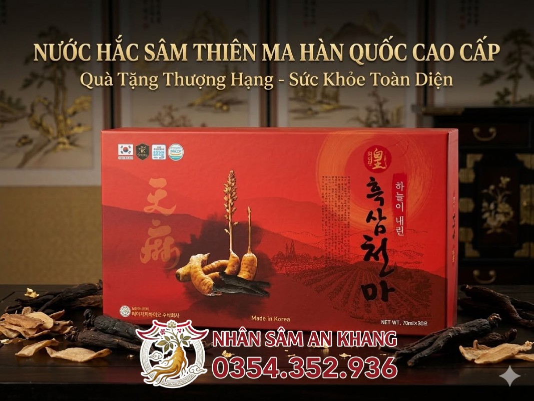 Nước Hắc Sâm Thiên Ma Premium Hộp 70ml x 30 Gói 13 nuoc hac sam thien ma 2