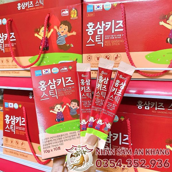Nước Hồng Sâm Trẻ Em Kids Stick Hộp 30 Gói x 10g 9 nuoc hong sam baby dream 5