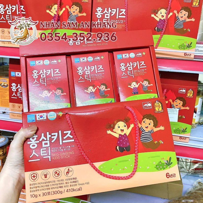 Nước Hồng Sâm Trẻ Em Kids Stick Hộp 30 Gói x 10g 8 nuoc hong sam baby dream 7