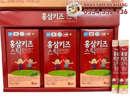 Nước Hồng Sâm Trẻ Em Kids Stick Hộp 30 Gói x 10g 10 nuoc hong sam baby dream