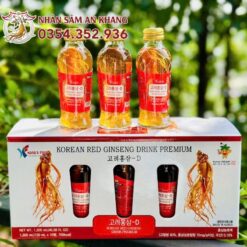 Nước Hồng Sâm Có Củ Kang's Food Hộp 10 Chai x 120ml