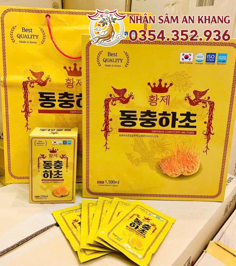 Nước Đông Trùng Hạ Thảo Hoàng Đế 30 Gói x 50Ml 9 nuoc hong sam dong trung ha thao hoang de