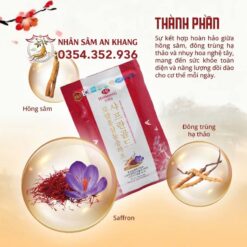 Nước Hồng Sâm Đông Trùng Saffron Hộp 60 Gói x 70ml 2 nuoc hong sam dong trung saffron 3