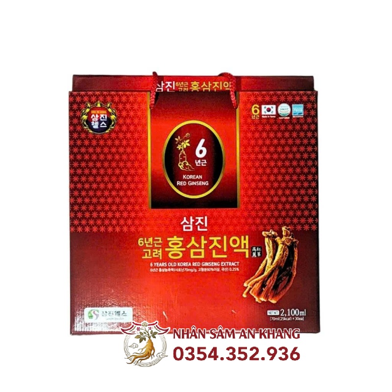 Nước Hồng Sâm Hoàng Gia Samjin 30 Gói x 70ml 8 nuoc hong sam hoang gia 5