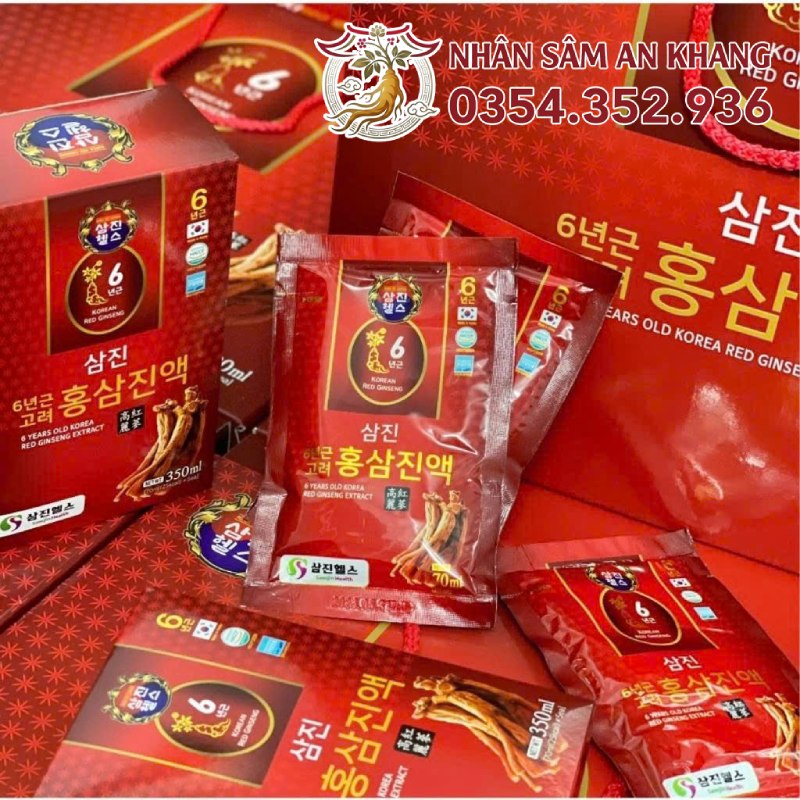 Nước Hồng Sâm Hoàng Gia Samjin 30 Gói x 70ml 13 nuoc hong sam hoang gia 8