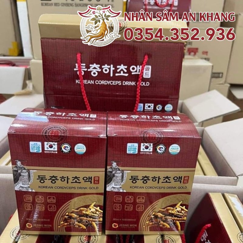 Nước Đông Trùng Hạ Thảo Jeong Won Hộp 20 Gói x 80ml 21 nuoc hong sam jeongwon 20 goi 2