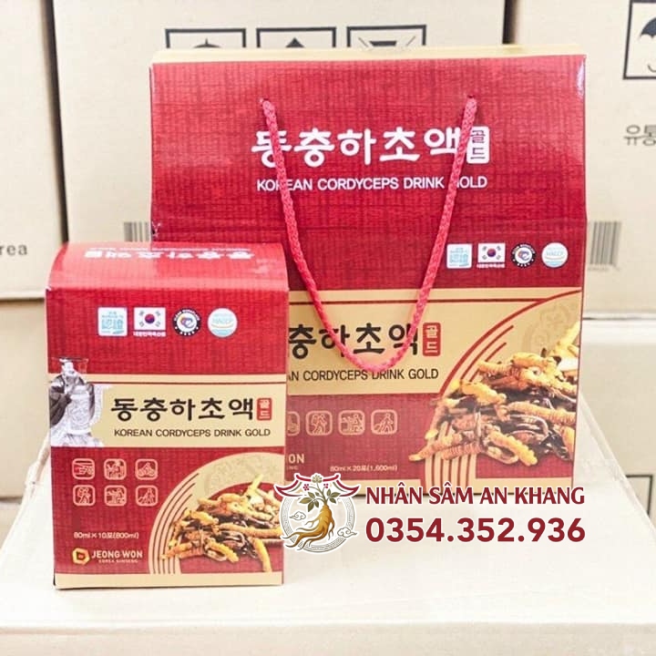 Nước Đông Trùng Hạ Thảo Jeong Won Hộp 20 Gói x 80ml 13 nuoc hong sam jeongwon 20 goi 3