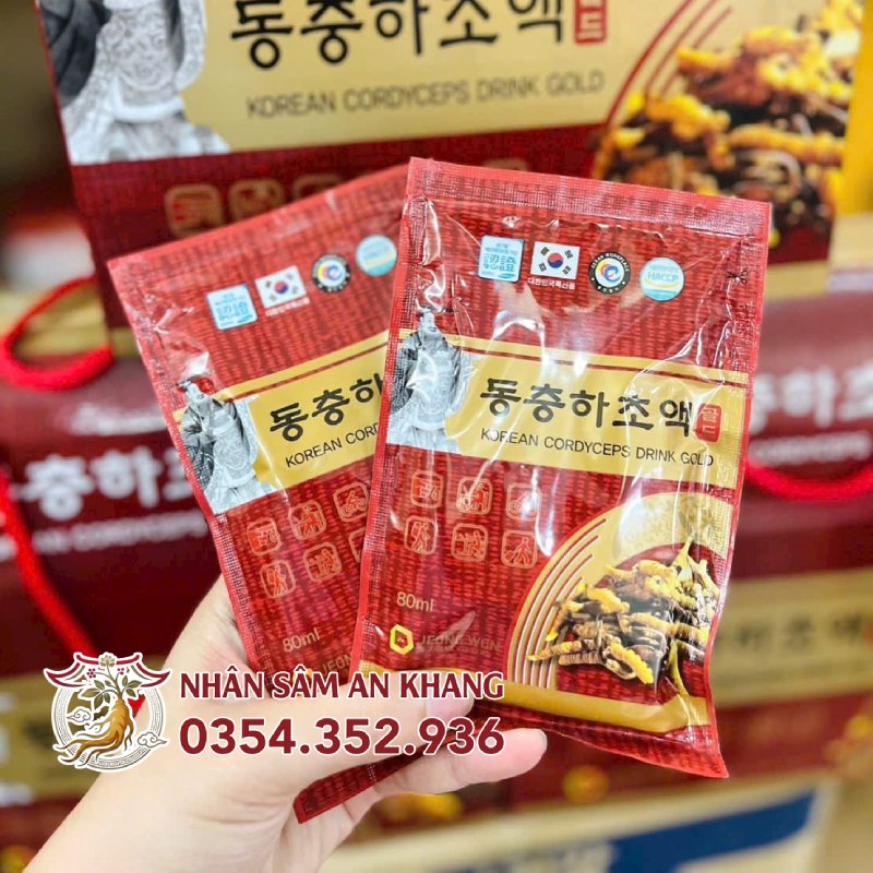 Nước Đông Trùng Hạ Thảo Jeong Won Hộp 20 Gói x 80ml 17 nuoc hong sam jeongwon 20 goi 6