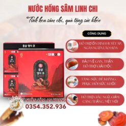 Nước Hồng Sâm Linh Chi Hàn Quốc 50ml x 30 Gói 7 nuoc hong sam linh chi han quoc 4