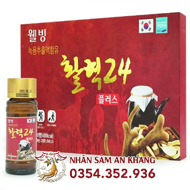 Nước Hồng Sâm Nhung Hươu Well Bio Hộp 10 Chai x 100ml 8 nuoc hong sam nhung loc 5