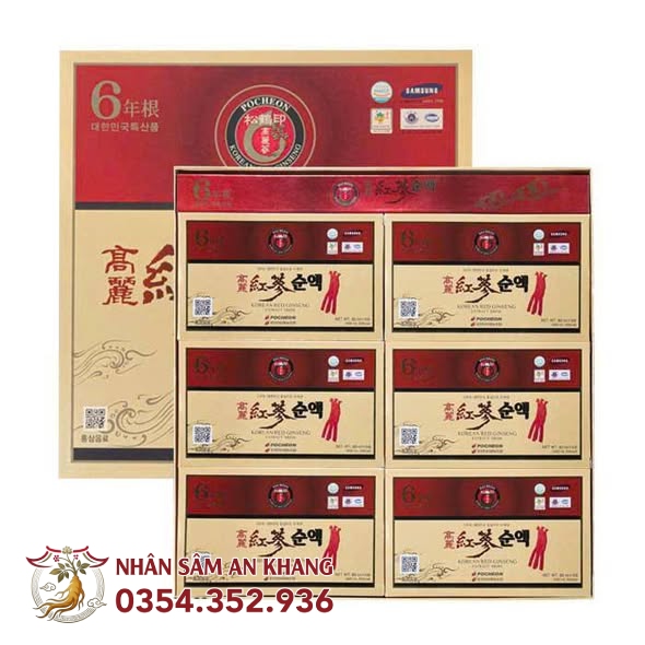 Nước Hồng Sâm Pocheon 100% Hộp 30 Gói x 80ml 21 nuoc hong sam pocheon 100 7