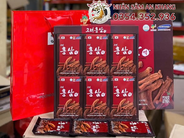 Nước Hồng Sâm Pocheon 6 Năm Tuổi Hộp 30 Gói x 70ml 11 nuoc hong sam pocheon 7