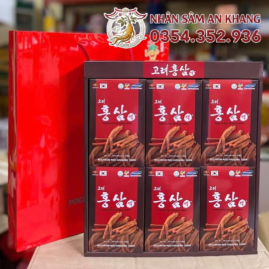 Nước Hồng Sâm Pocheon 6 Năm Tuổi Hộp 30 Gói x 70ml 16 nuoc hong sam pocheon 8