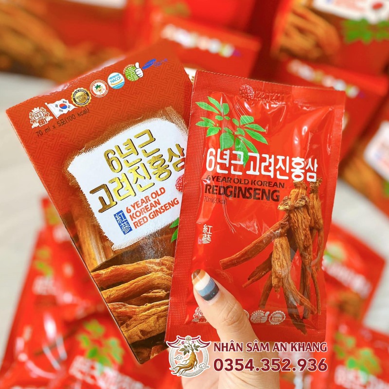 Nước Hồng Sâm Teawoong Hàn Quốc Hộp 30 Gói x 70ml 13 nuoc hong sam taewoong 7