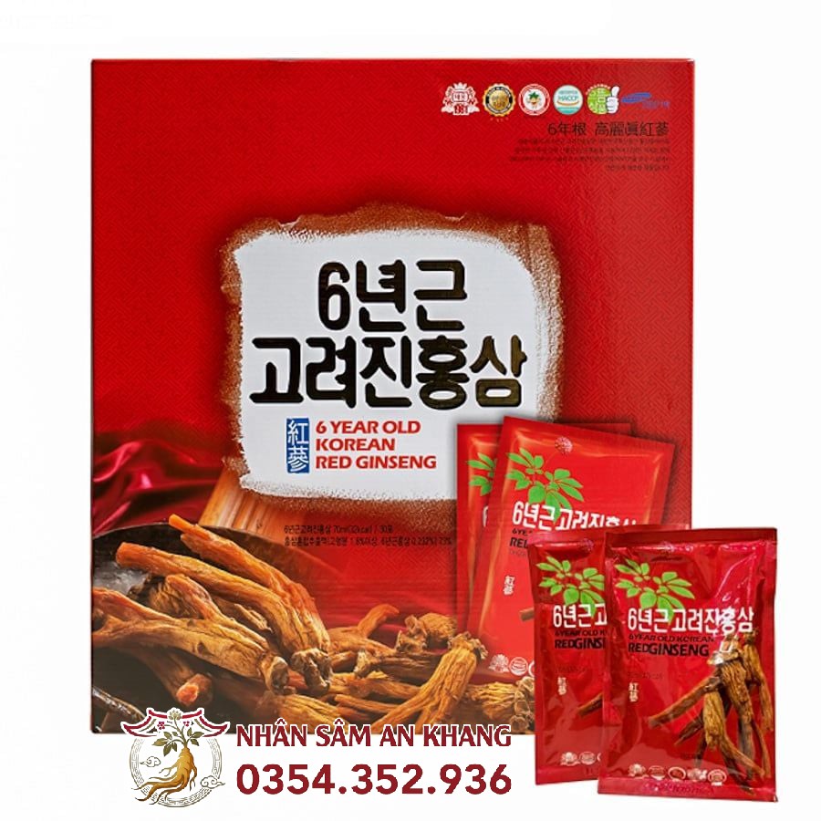 Nước Hồng Sâm Teawoong Hàn Quốc Hộp 30 Gói x 70ml 9 nuoc hong sam taewoong 8